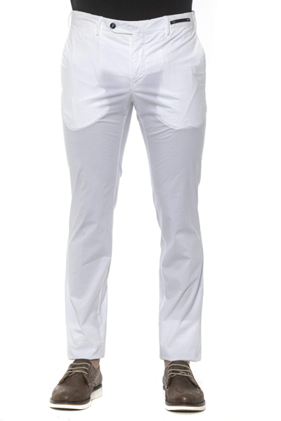 Pt Torino White Cotton Jeans & Pant