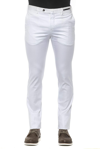 PT TORINO WHITE COTTON JEANS & PANT