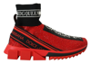 DOLCE & GABBANA RED BLING SORRENTO trainers SOCKS SHOES