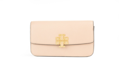 Tory Burch Britten Small Meadowsweet Leather Chain Wallet Crossbody Bag In Yanliş