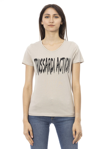 TRUSSARDI ACTION BEIGE COTTON TOPS & T-SHIRT