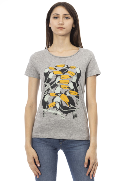 Trussardi Action Grey Cotton Tops & T-shirt