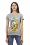 Trussardi Action Cotton Tops & Women's T-shirt In Gray