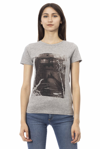 TRUSSARDI ACTION grey COTTON TOPS & T-SHIRT