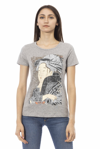 TRUSSARDI ACTION GRAY COTTON TOPS & T-SHIRT