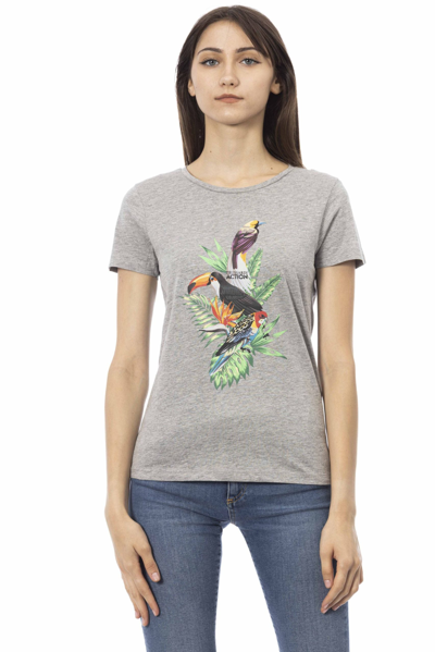 Trussardi Action Cotton Tops & Women's T-shirt In Gray