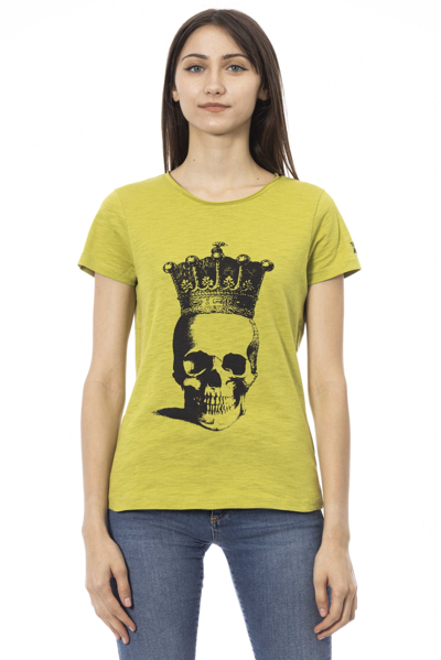 TRUSSARDI ACTION GREEN COTTON TOPS & T-SHIRT
