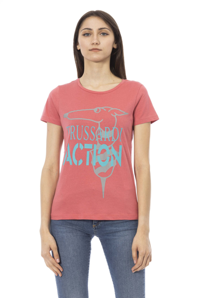 Trussardi Action Cotton Tops & Women's T-shirt In Pink