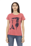 TRUSSARDI ACTION PINK COTTON TOPS & T-SHIRT