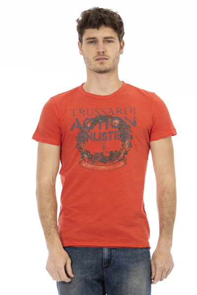 Trussardi Action Red Cotton T-shirt In Orange