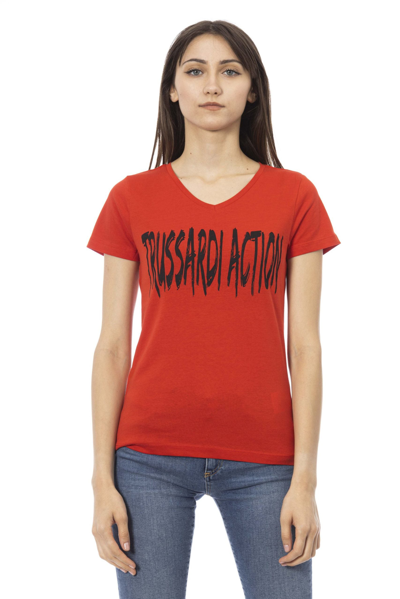 Trussardi Action Cotton Tops & Women's T-shirt In Red