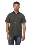 Verri Army Cotton Shirt In Army