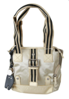 Wayfarer Beige Handbag Shoulder Tote Fabric Purse In Beige