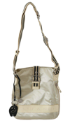Wayfarer Beige Handbag Shoulder Tote Fabric Purse In Beige