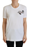 Dolce & Gabbana White #dgfamily Crewneck Cotton T-shirt In White