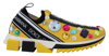 DOLCE & GABBANA YELLOW SORRENTO CRYSTALS SNEAKERS SHOES