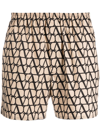 Valentino Toile Iconographe-print Knee-length Shorts In Multi