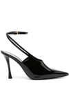 GIVENCHY BLACK 95 PATENT-LEATHER SLINGBACK PUMPS