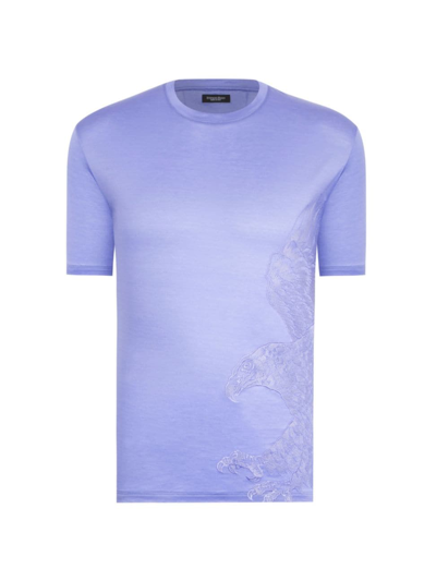 Stefano Ricci Men's T-shirt In Lavender