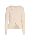 Jacquemus Women's Asymmetric Ribbed Cardigan In Beige