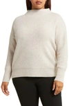 Vince Cashmere Funnel Neck Sweater In Marble