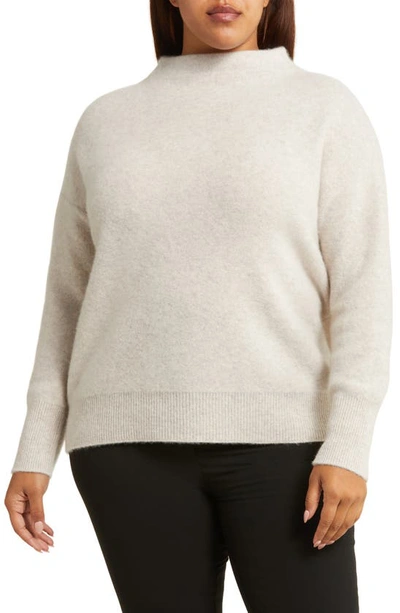 Vince Cashmere Funnel Neck Sweater In Marble