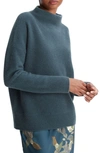 Vince Cashmere Funnel Neck Sweater In Azurine