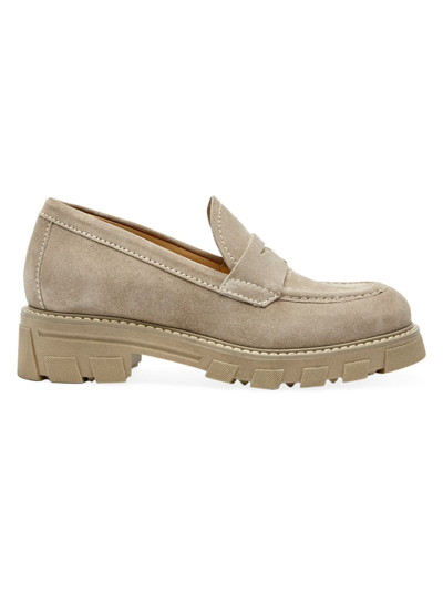 La Canadienne Daniel Waterproof Platform Penny Loafer In Pebble