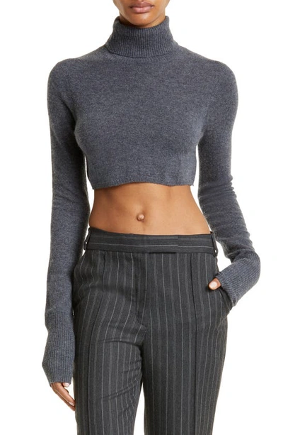 Simkhai Brie Cashmere Cropped Top In Grey