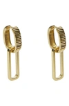 Argento Vivo Double Hoop Drop Earrings In Gold