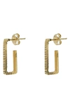 Argento Vivo Rectangular Hoop Earrings In Gold