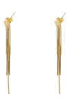 Argento Vivo Snake Chain Fringe Earrings In Gold