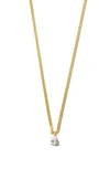 Argento Vivo Cubic Zirconia Curb Chain Necklace In Gold