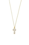 Argento Vivo Cubic Zirconia Pendant Necklace In Gold