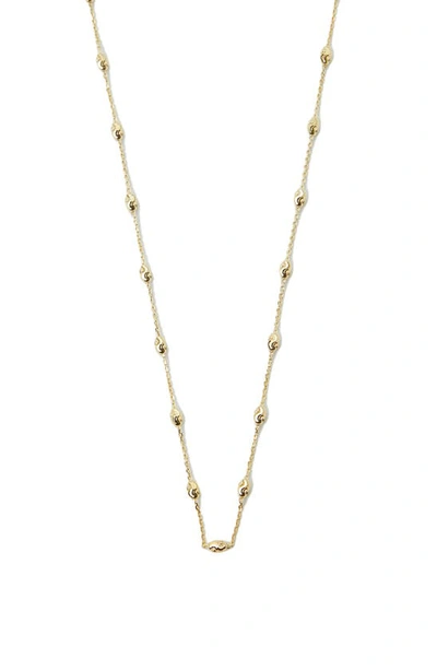 Argento Vivo Sterling Silver Beaded Necklace In Gold