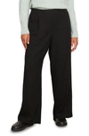 Vince Easy Wool-blend Pull-on Pants In Black