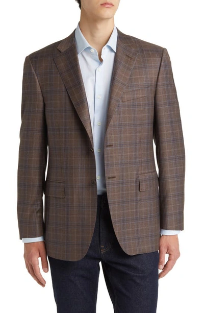 Canali Siena Regular Fit Plaid Super 130s Wool Sport Coat In - Main Image