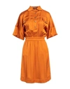 Annarita N Woman Mini Dress Rust Size Xs Polyester, Elastane In Red