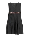 Manila Grace Woman Short Dress Black Size 8 Cotton