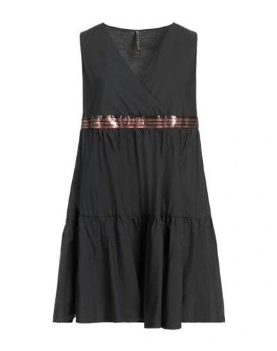 Manila Grace Woman Short Dress Black Size 8 Cotton