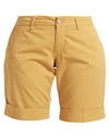 Re-hash Re_hash Woman Shorts & Bermuda Shorts Apricot Size 26 Cotton, Elastane In Orange