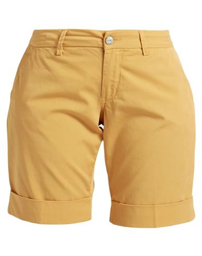 Re-hash Re_hash Woman Shorts & Bermuda Shorts Apricot Size 26 Cotton, Elastane In Orange