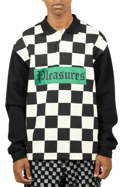 Pleasures Racer Polo Sweatshirt Black