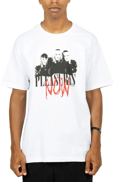 Pleasures Masks Graphic T-shirt In White