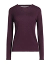 MAJESTIC MAJESTIC FILATURES WOMAN SWEATER DARK PURPLE SIZE 1 CASHMERE