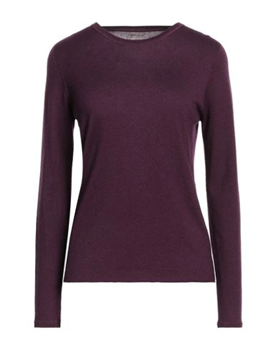 Majestic Filatures Woman Sweater Dark Purple Size 1 Cashmere In Violet