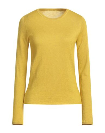 Majestic Filatures Woman Sweater Ocher Size 1 Cashmere In Yellow