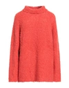 Gauchère Gauchere. Woman Turtleneck Tomato Red Size 6 Polyester, Alpaca Wool, Virgin Wool, Polyamide In Tomato Red