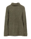 Gauchère Gauchere. Woman Turtleneck Military Green Size 6 Polyester, Alpaca Wool, Virgin Wool, Polyamide