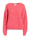 American Vintage Woman Sweater Coral Size S Acrylic, Alpaca Wool, Polyamide, Wool, Elastane In Red